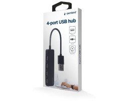 Концентратор USB 2.0 Gembird UHB-U2P4-06, 4 порти USB 2.0, пластик, чорний-foto2
