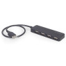 Концентратор USB 2.0 Gembird UHB-U2P4-06, 4 порти USB 2.0, пластик, чорний