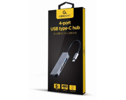 Концентратор USB 3.0 Type-С Cablexpert UHB-CM-U3P1U2P3-01, 4 порти, 1 х USB 3.1 Gen1 (5 Gbps), 3 х U-foto2