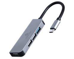 Концентратор USB 3.0 Type-С Cablexpert UHB-CM-U3P1U2P3-01, 4 порти, 1 х USB 3.1 Gen1 (5 Gbps), 3 х U