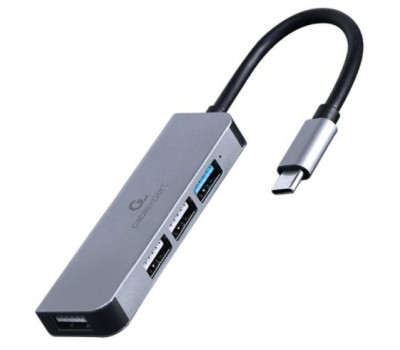 Концентратор USB 3.0 Type-С Cablexpert UHB-CM-U3P1U2P3-01, 4 порти, 1 х USB 3.1 Gen1 (5 Gbps), 3 х U