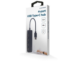 Концентратор USB 3.0 Type-С Gembird UHB-CM-U2P4-01, 4 порти USB 2.0, пластик, чорний-foto3