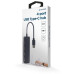 Концентратор USB 3.0 Type-С Gembird UHB-CM-U2P4-01, 4 порти USB 2.0, пластик, чорний