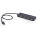 Концентратор USB 3.0 Type-С Gembird UHB-CM-U2P4-01, 4 порти USB 2.0, пластик, чорний
