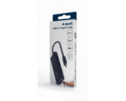 Концентратор USB 3.1 Gembird UHB-CM-U3P4-02, 4 порти USB 3.1, пластик, Black-foto2