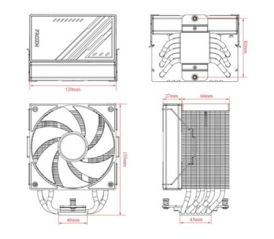 Кулер для процесора ID-Cooling FROZN A610 ARGB, 120 мм, 6 теплових трубок
