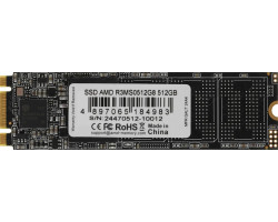 Твердотільний накопичувач SSD 512Gb, AMD R3, SATA3, M.2 2280, 3D TLC, 550/ 480 МБ/ с (R3MS0512G8)