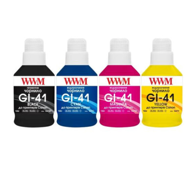 Комплект чорнил WWM Canon G1420/ G1460/ G2420/ G2460/ G3420/ G3460, 4x190 мл (G41SET4)