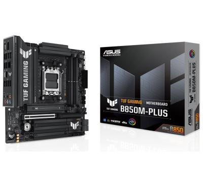 Мат. плата AM5 Asus TUF GAMING B850M-PLUS,  10xUSB 3.2 /  6xUSB 2.0, HDMI/ DP, MicroATX