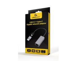Мережевий адаптер USB 3.1 /  Type-C - Ethernet, 10/ 1000 Мбіт/ с, Grey, Cablexpert (A-USB3AC-LAN-01)-foto3