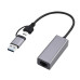 Мережевий адаптер USB 3.1 / Type-C - Ethernet, 10/ 1000 Мбіт/ с, Grey, Cablexpert (A-USB3AC-LAN-01) Мережевий адаптер USB 3.1 / Type-C - Ethernet, 10/ 1000 Мбіт/ с, Grey, Cablexpert (A-USB3AC-LAN-01)
