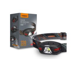 Ліхтар налобний Videx H015, Black, 330 лм, 5000K, до 85 м, 5 режимів роботи, світлодіод CREE XTE 5W,-foto2