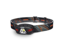 Ліхтар налобний Videx H015, Black, 330 лм, 5000K, до 85 м, 5 режимів роботи, світлодіод CREE XTE 5W,