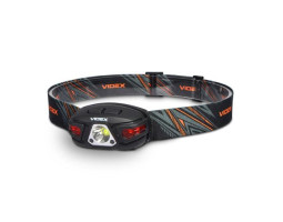Ліхтар налобний Videx H015, Black, 330 лм, 5000K, до 85 м, 5 режимів роботи, світлодіод CREE XTE 5W,