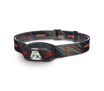 Ліхтар налобний Videx H015, Black, 330 лм, 5000K, до 85 м, 5 режимів роботи, світлодіод CREE XTE 5W,