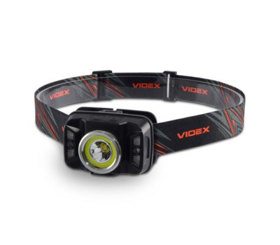 Ліхтар налобний Videx H035C, Black, 410 лм, 5000K, до 86 м, 7 режимів роботи, світлодіод CREE XTE 5W