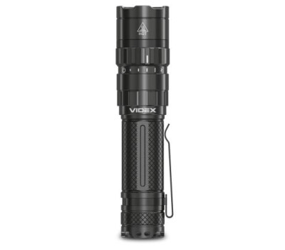 Ліхтар ручний Videx A156R, Black, 1700 лм, 6500K, до 210 м, 5 режимів роботи, лінзи із загартованого