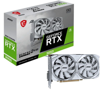 Відеокарта GeForce RTX 3050, MSI, VENTUS 2X XS OC (WE), 8Gb (RTX 3050 VENTUS 2X XS WHITE 8G OC) Відеокарта GeForce RTX 3050, MSI, VENTUS 2X XS OC (WE), 8Gb (RTX 3050 VENTUS 2X XS WHITE 8G OC)