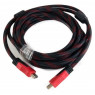 Кабель HDMI > HDMI 5.0m Extradigital Black/ Red VER 2.0, ПВХ сітка (KBH1749)