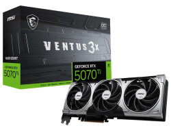 Відеокарта GeForce RTX 5070 Ti, MSI, VENTUS 3X OC, 16Gb GDDR7, 256-bit, (G507T-16V3C)