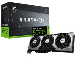Відеокарта GeForce RTX 5070 Ti, MSI, VENTUS 3X OC, 16Gb GDDR7, 256-bit, (G507T-16V3C)