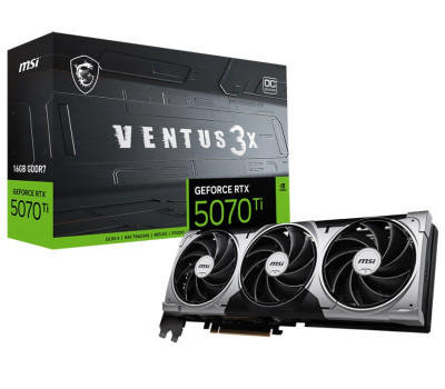 Відеокарта GeForce RTX 5070 Ti, MSI, VENTUS 3X OC, 16Gb GDDR7, 256-bit, (G507T-16V3C)