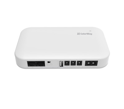Джерело безперебійного живлення для роутера ColorWay Mini DC UPS, White, 10000 mAh (CW-PB100LI3WT)