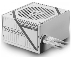 Блок живлення 650 Вт, MSI MAG A650BNL, White, 80+ Bronze, Active PFC, 12 см, 2xMolex /  5xSATA /  2x6+
