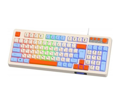 Клавіатура Maxxter KBG-3C01-UA, White, USB, 98 кнопок, LED підсвічування, 1.8 м
