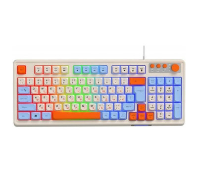 Клавіатура Maxxter KBG-3C01-UA, White, USB, 98 кнопок, LED підсвічування, 1.8 м Клавіатура Maxxter KBG-3C01-UA, White, USB, 98 кнопок, LED підсвічування, 1.8 м