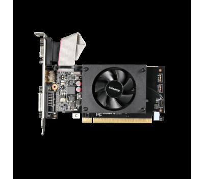 Відеокарта GeForce GT710, Gigabyte, 2Gb GDDR3, 64-bit, VGA/ DVI/ HDMI, 954/ 1800MHz (GV-N710D3-2GL)
