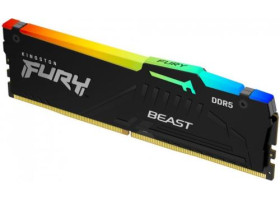 Пам`ять 8Gb DDR5, 5200 MHz, Kingston Fury Beast RGB, Black, XMP (KF552C40BBA-8)