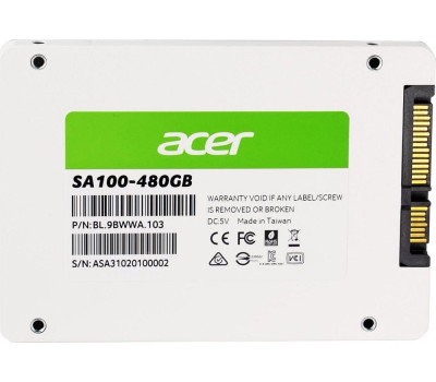 Твердотільний накопичувач SSD 480Gb, Acer SA100, SATA3, 2.5