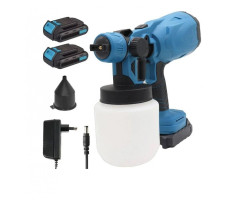 Аккумуляторный краскопульт Krafftec 48V (9465), 2 АКБ, 200W, 800ml, 130 DIN-S