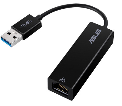 Сетевая картa USB 3.0 <-> Ethernet, Asus, Black, 100/ 1000 Mbp/ s (OEM)