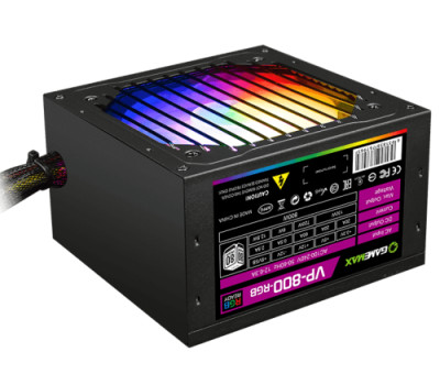 Блок живлення 800 Вт, GameMax VP-800 RGB, Black, 80+ Bronze, (VP-800-RGB)