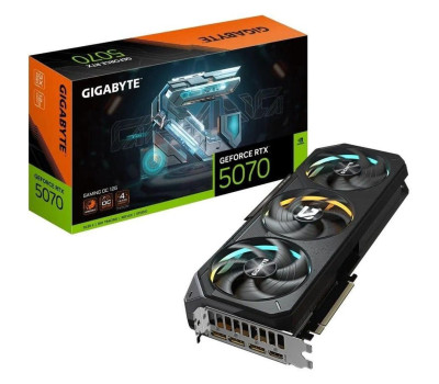 Відеокарта GeForce RTX 5070, Gigabyte, GAMING OC, 12Gb GDDR7, 192-bit, (GV-N5070GAMING OC-12GD)