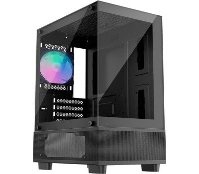 Корпус 1stPlayer Mi2-A-BK-2F7R-1F7, Black, без БЖ, Mini Tower