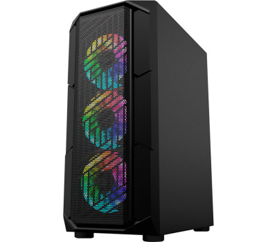 Корпус 1stPlayer XF-BK-4F7, Black, без БЖ, Midi Tower