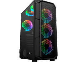 Корпус 1stPlayer XF-BK-4F7, Black, без БЖ, Midi Tower