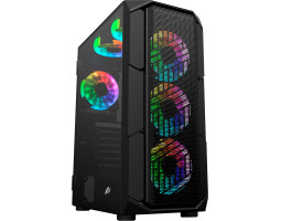 Корпус 1stPlayer XF-BK-4F7, Black, без БЖ, Midi Tower