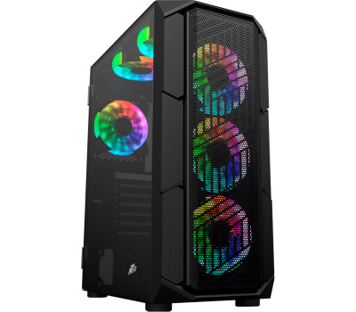 Корпус 1stPlayer XF-BK-4F7, Black, без БЖ, Midi Tower
