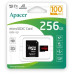 Карта пам`яті microSDXC, 256Gb, Apacer, Class10 UHS-I U1 V10 A1, SD адаптер, (AP256GMCSX10UB-R)