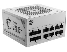 Блок живлення 850 Вт, MSI MAG A850GL PCIE5, White, модульний, 80+ Gold Блок живлення 850 Вт, MSI MAG A850GL PCIE5, White, модульний, 80+ Gold