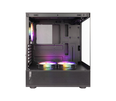 Корпус 1stPlayer Mi7-A-BK-2F7R-1F7, Black, без БЖ, Midi Tower