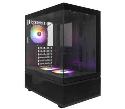 Корпус 1stPlayer Mi7-A-BK-2F7R-1F7, Black, без БЖ, Midi Tower