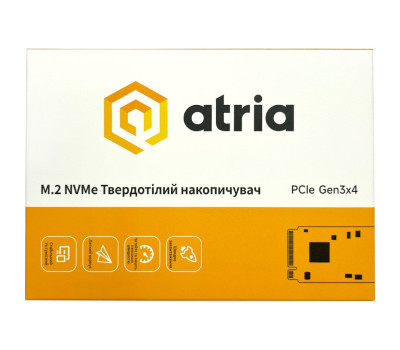 Твердотільний накопичувач SSD 512Gb, Atria X500S, PCI-E 3.0 x4, (ATNVMX500S/ 512) Твердотільний накопичувач SSD 512Gb, Atria X500S, PCI-E 3.0 x4, (ATNVMX500S/ 512)