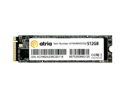 Твердотільний накопичувач SSD 512Gb, Atria X500S, PCI-E 3.0 x4, (ATNVMX500S/ 512) Твердотільний накопичувач SSD 512Gb, Atria X500S, PCI-E 3.0 x4, (ATNVMX500S/ 512)