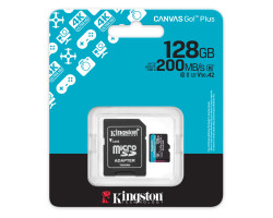 Карта пам`яті microSDXC, 128Gb, Kingston Canvas Go! Plus, Class 10, SD адаптер, (SDCG4/ 128GB)-foto3
