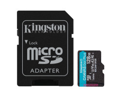 Карта пам`яті microSDXC, 128Gb, Kingston Canvas Go! Plus, Class 10, SD адаптер, (SDCG4/ 128GB)
